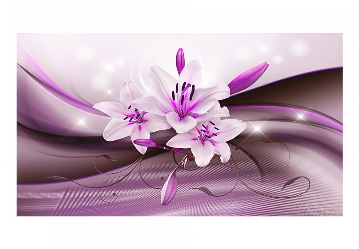 *Fototapeta - Fialová elegantní lilie 200x140 cm