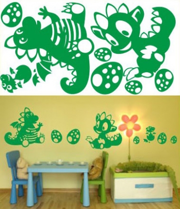 Samolepky na zeď KIDS color - dinosauři 2, 94x50 cm