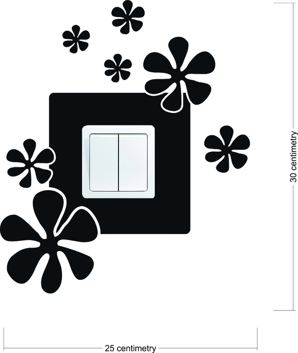 Samolepka pod vypínač Květiny Floreo