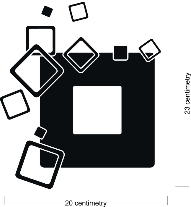 Samolepka pod vypínač Kostky modern