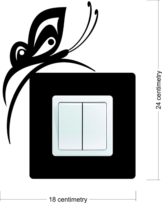 Samolepka pod vypínač Motýlek