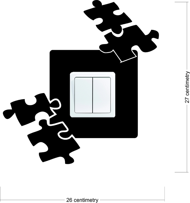 Samolepka pod vypínač Puzzle