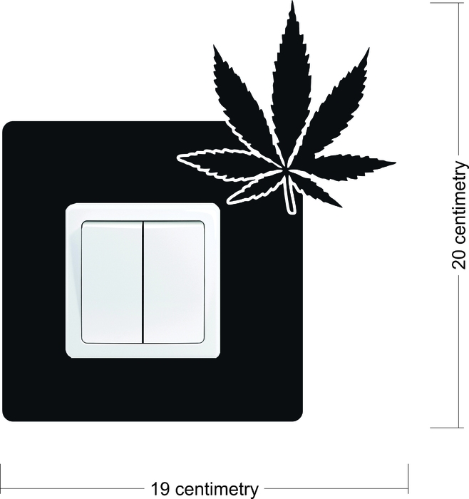 Samolepka pod vypínač List marihuany