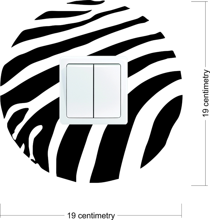 Samolepka pod vypínač Zebra kruh