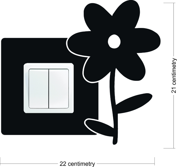 Samolepka pod vypínač Květina Floreo