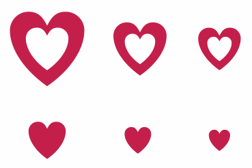 Samolepka na zeď DECOR SRDCE, 111ks