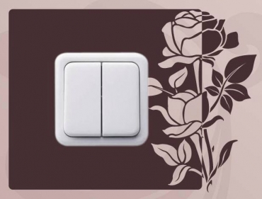 Samolepka pod vypínač Růže