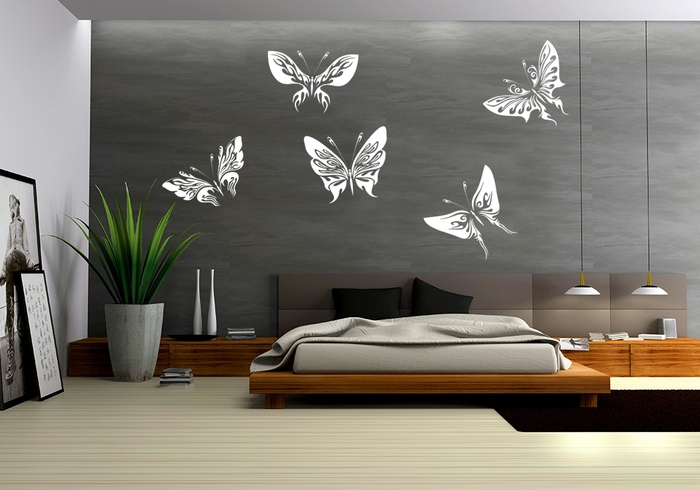 Samolepka na zeď Motýlci ART 5 kusů