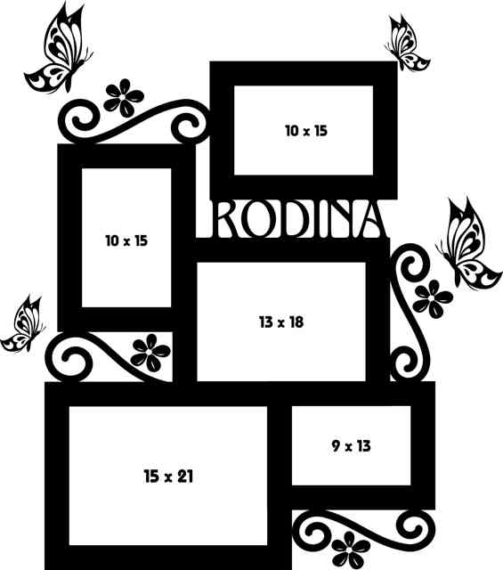 Samolepka na zeď Rámeček na fotky Rodina