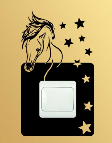 Samolepka pod vypínač Kůň