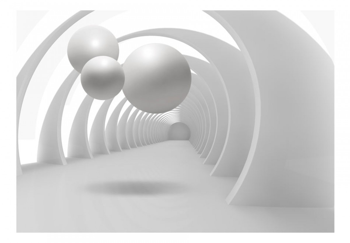 Fototapeta - Bílý tunel