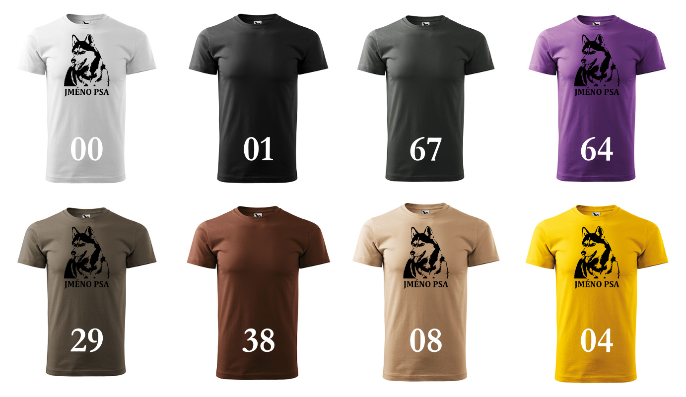 Pánské tričko Pes husky se jménem