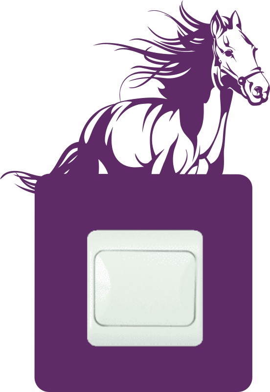 Samolepka pod vypínač Běžící kůň