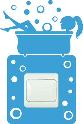 Samolepka pod vypínač Koupelna