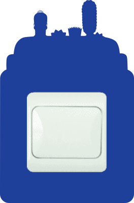 Samolepka pod vypínač Simpsonovi