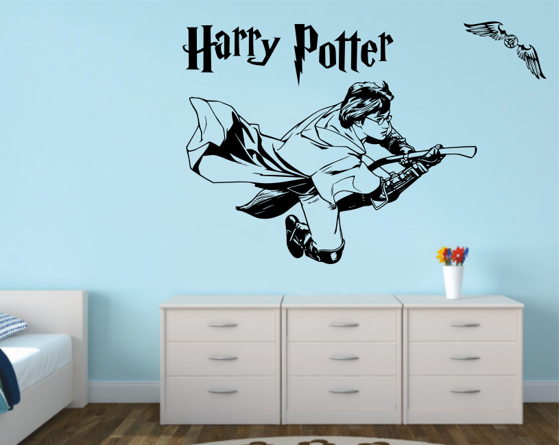 Samolepka na zeď Harry Potter - famfrpál