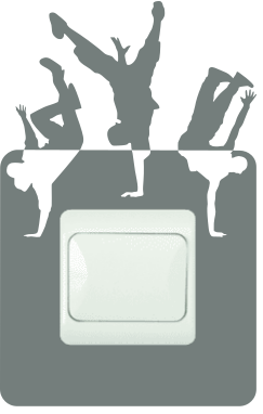 Samolepka pod vypínač Hip hop