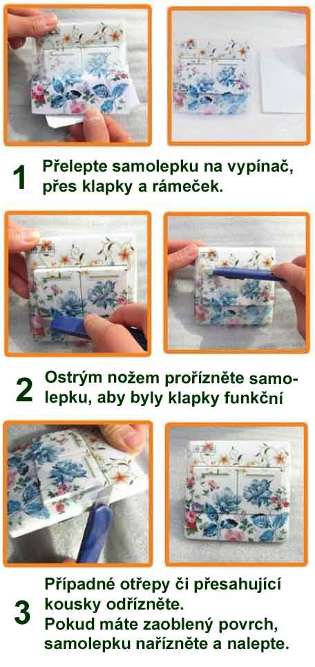 Samolepka na vypínač Květina 9 x 9 cm