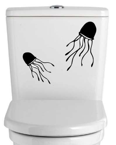 Samolepka na WC Medůzy set 3