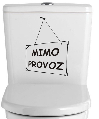 Samolepka na WC Mimo provoz