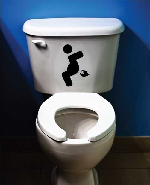 Samolepka na WC Nebezpečné vznícení