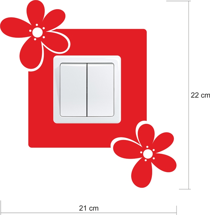 Samolepka pod vypínač Květiny