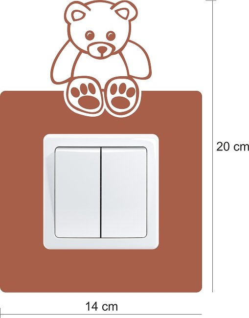 Samolepka pod vypínač Medvídek
