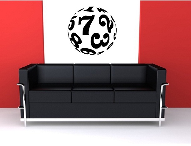 Samolepka na zeď 3D retro koule