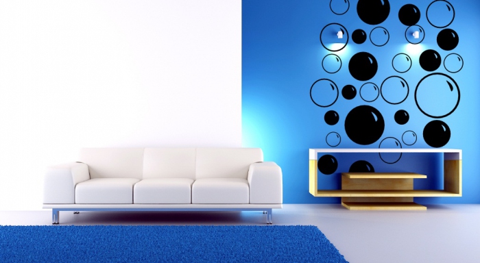 Samolepka na zeď Bubble bubliny 54 kusů