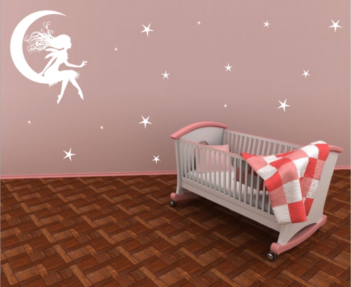 Samolepka na zeď Měsíční víla