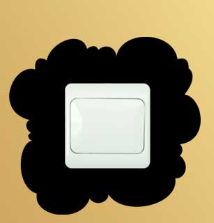 Samolepka pod vypínač Mrak