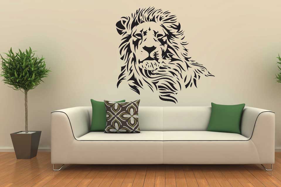 Samolepka na zeď Lev hlava