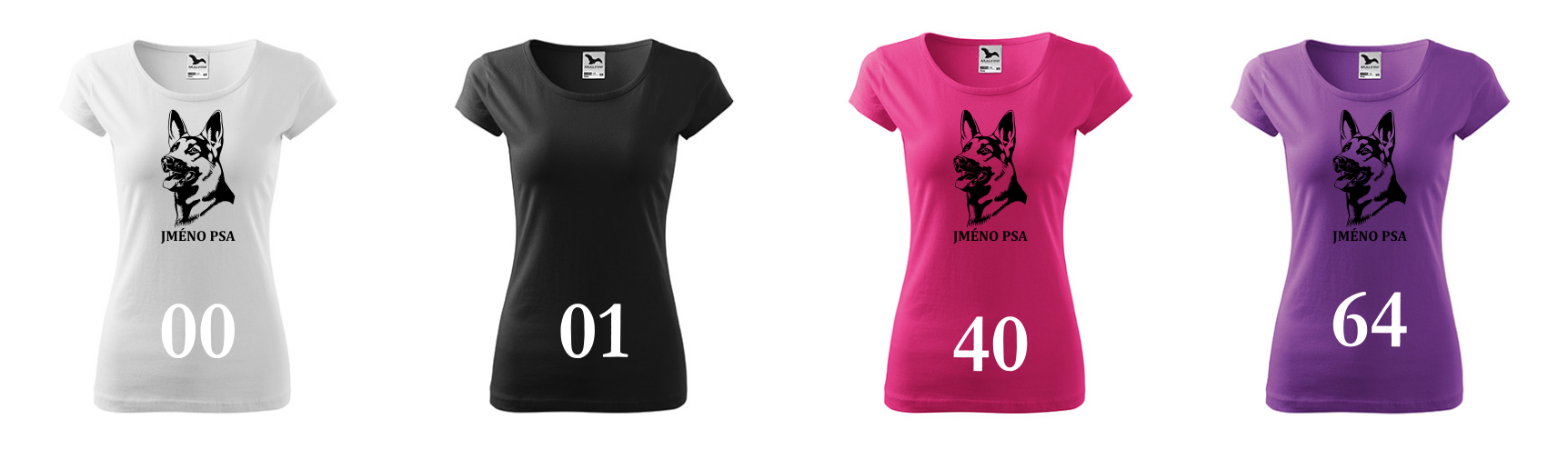 Dámské tričko Pes německý ovčák se jménem