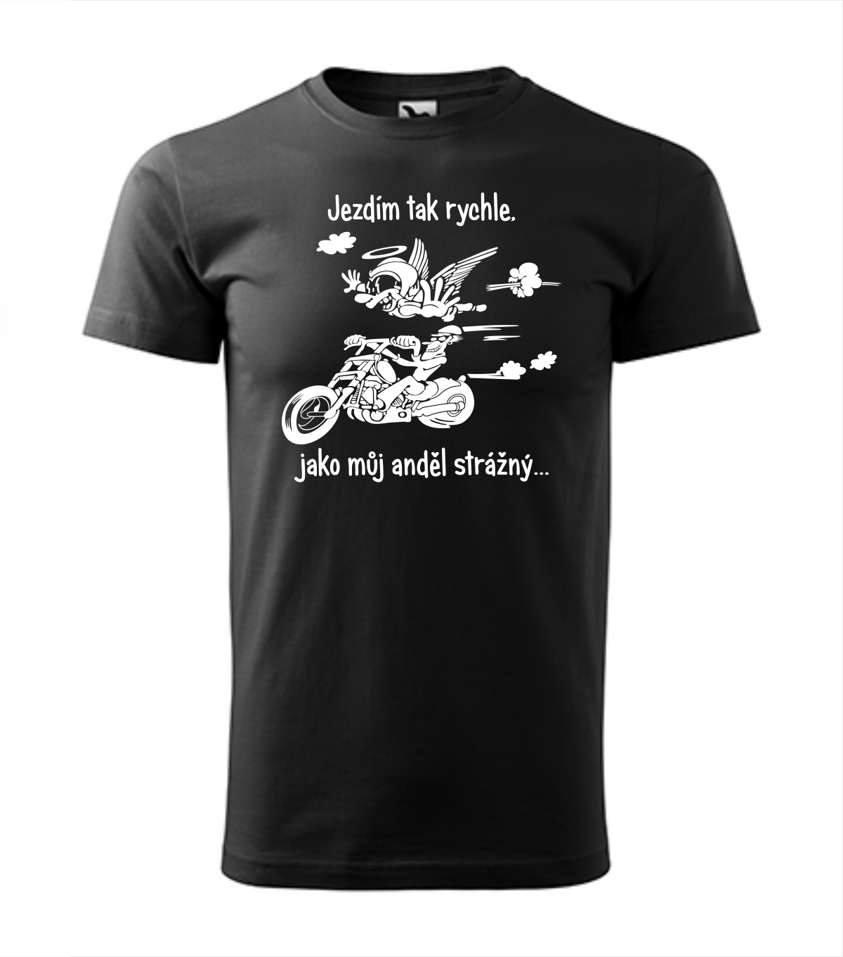 Pánské tričko Motorkářské - anděl strážný