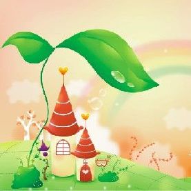 Samolepka na vypínač Skřítkův domeček 9 x 9 cm