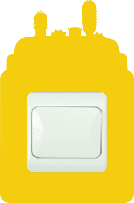 Samolepka pod vypínač Simpsonovi