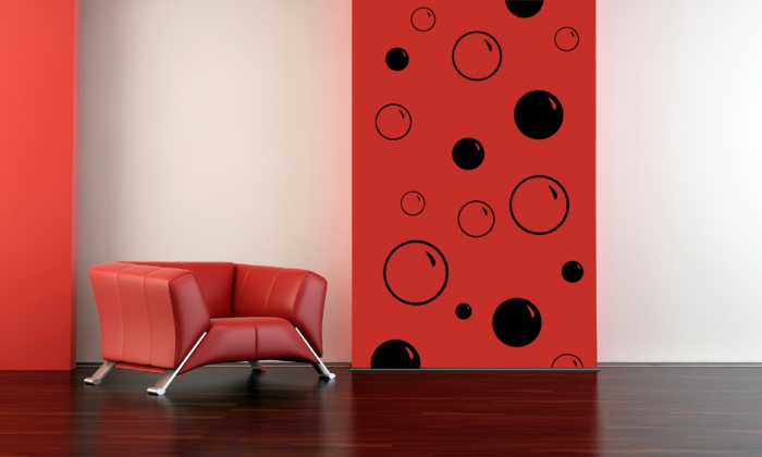 Samolepka na zeď Bubble bubliny 54 kusů