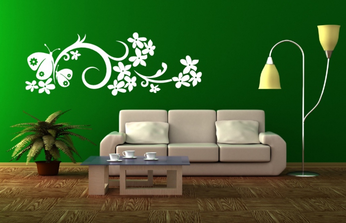 Samolepka na zeď Motýlí ornament 2