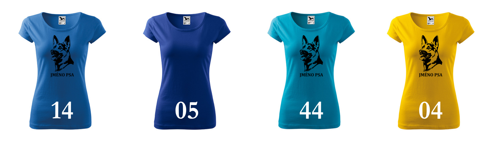 Dámské tričko Pes německý ovčák se jménem