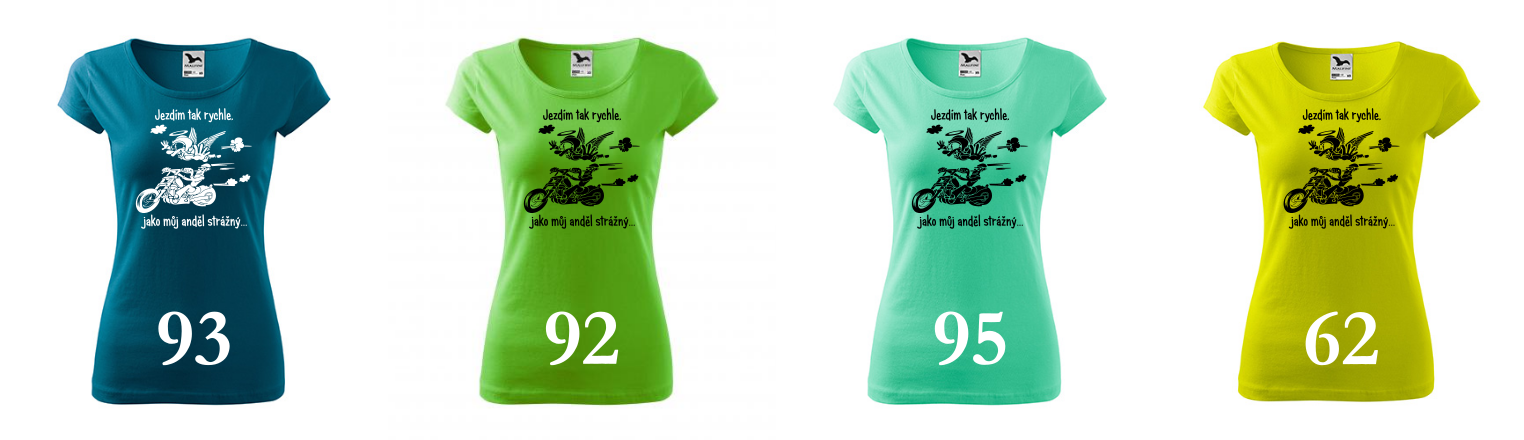 Dámské tričko Motorkářské - Anděl strážný