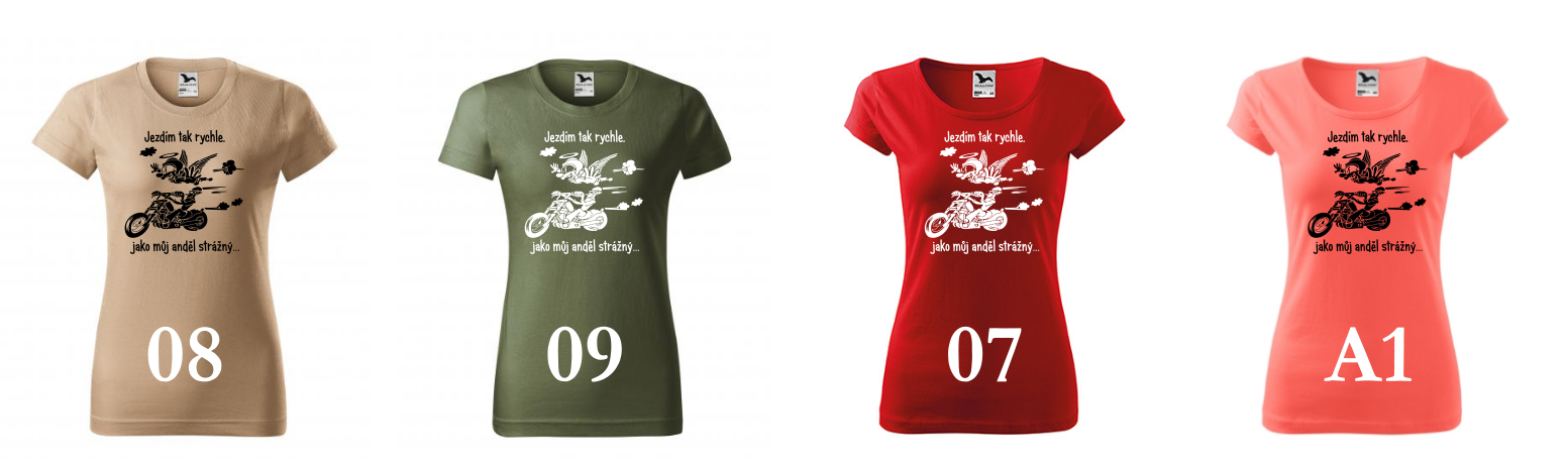 Dámské tričko Motorkářské - Anděl strážný