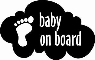 Samolepka na auto Dítě v autě 19x12cm