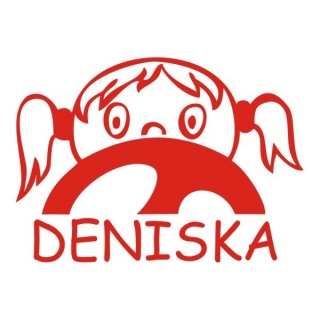 Samolepka na auto Malý spolujezdec holčička