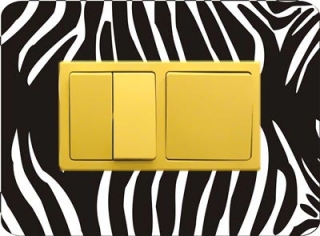 Samolepka pod vypínač Zebra (dvojrámeček)