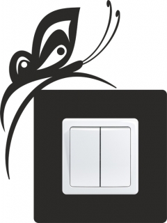 Samolepka pod vypínač Motýlek