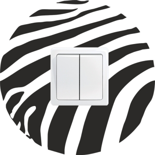 Samolepka pod vypínač Zebra kruh