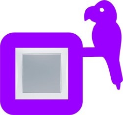 Samolepka pod vypínač Papoušek