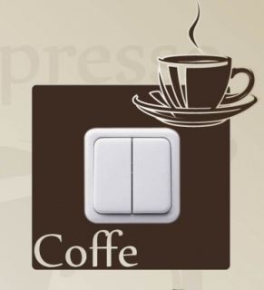 Samolepka pod vypínač Coffe 2