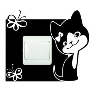 Samolepka pod vypínač Kotě