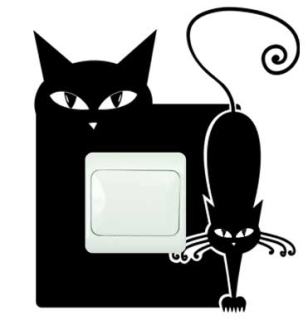 Samolepka pod vypínač Kočky 2